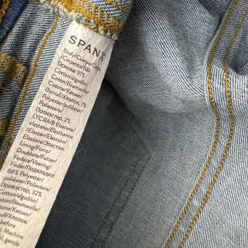 Spanx Flare Leg Jeans Size XL In Vintage Indigo Blue
